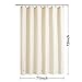 Barossa Design Beige Shower Curtain Liner - Premium PEVA, BPA & PVC Free, No Chemical Smell, Lightweight Standard Size Shower Curtain with 3 Magnets, Metal Grommets - Beige
