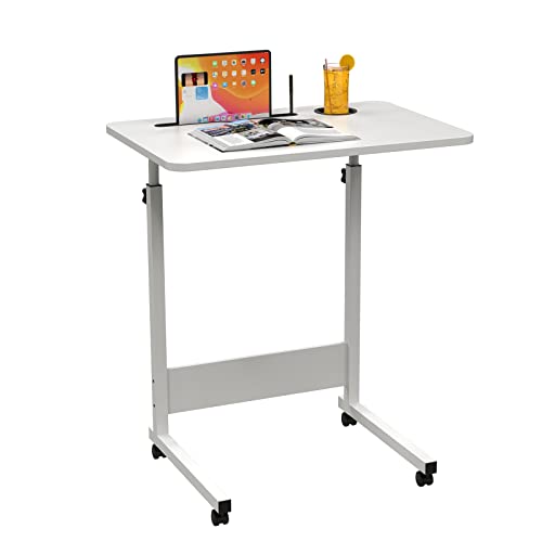 Laptoptisch Höhenverstellbar Schreibtisch Holz mit Drehbarer Rollen,...