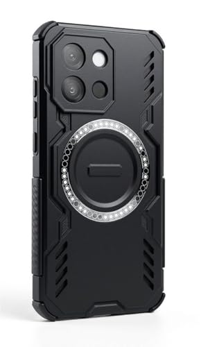 Image of ShieldTech Back Cover Case for OnePlus 13T 5G | 360 Protection Mobile Phone Case Mag-Safe | Camera Protection | Back Cover for 1 + OnePlus 13 T 5G / One Plus 13T 5+G - Black TPU+PC