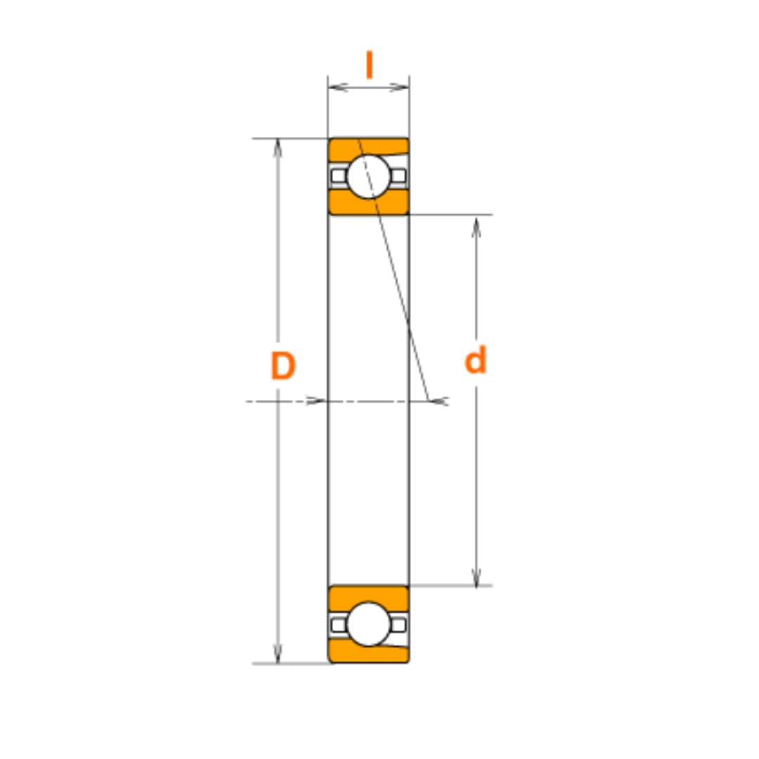 NSK - 6204TCG12P4 - Rodamientos de Bolas de Precisión - 20x47x14