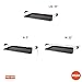 IMUSA 17x10in Aluminum Black Ceramic Double Burner Griddle with Cool Touch Handles, Nonstick Flat Grill Pan for Pancakes, Eggs, Bacon, and More, Black