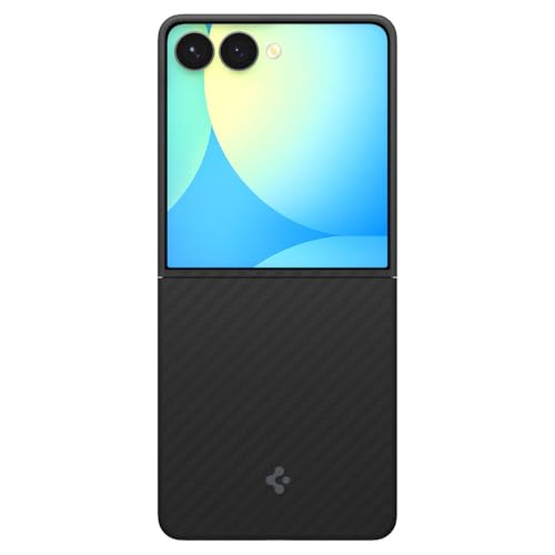 Image of Spigen Air Skin Aramid for Samsung Galaxy Z Flip 7 Case, Galaxy Z Flip7 Back Cover (2025) - Aramid Fiber+PC｜Black