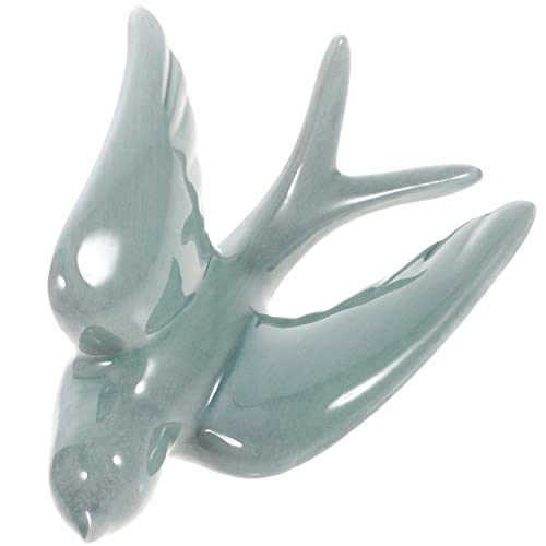 Decoración de pared de cerámica para decoración de pared, esculturas de pared de porcelana blanca para colgar en 3D, pájaros, palomas, gorriones, esculturas, decoración de pared para baño, dormitorio,