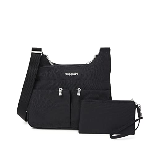Image of Baggallini Crossbody Travel Bag 11x8.5 Lightweight Water-resistant Nylon Handbag