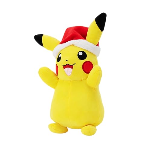 Pokémon Official & Premium Quality 8-inch Pikachu Plush with Santa Hat - 8-Inch Pikachu Plush with Unique Accessory - Image 2