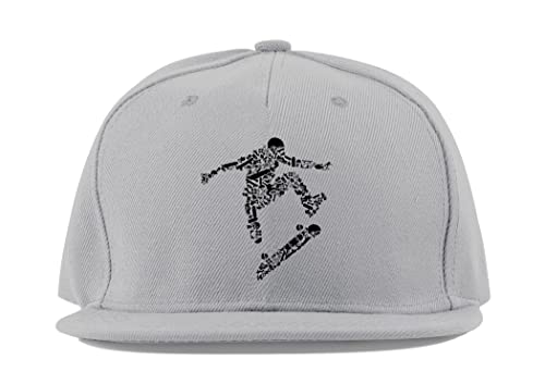 Casquette de baseball grise en coton uni taille unique pour homme et femme