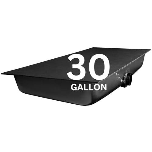 Ameri-Kart 30 Gallon RV Black Water Tank, Leak-Proof RV Water Storage Tank for Toilets in Campers, Trailers, Motorhomes, and RVs, Side Discharge, 60" x 24" x 8" (HT-140)