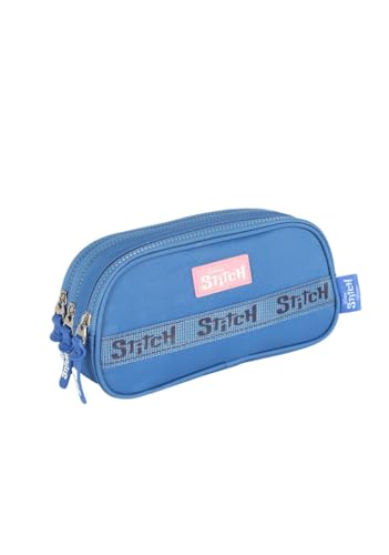 Estojo Triplo, Luxcel, Stitch, Azul