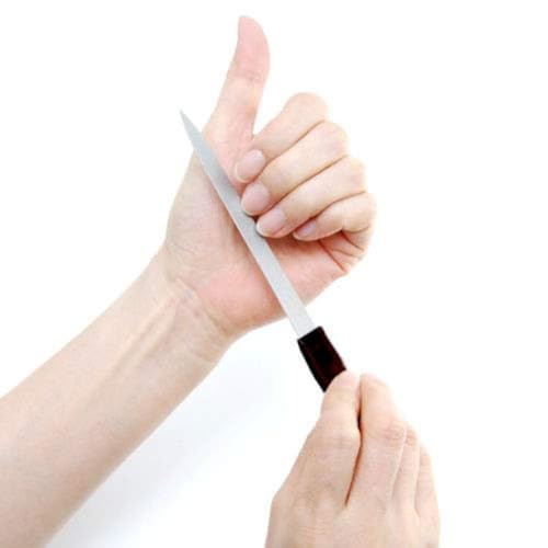 Image of Stainless Steel Nail Shaper Filer With Rubber Handle Tool for Manicure n Pedicure, Finger n Toe for Shaping, Smoothing n Nail Art