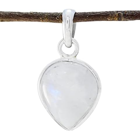 RIYO 925 Sterling Silver Rainbow Moonstone Pendant Cover