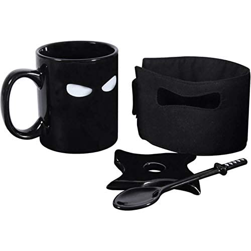 Image of Ninja Tea Coffee Mug with Coaster and Stirrer 300ml
