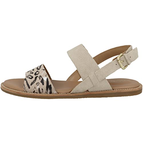 Image of Clarks womens 26166228 TanFlat Sandal