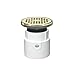 Oatey 72037 PVC General Purpose Drain with 5-Inch BR Grate and Round Ring, 3-Inch or 4-Inch