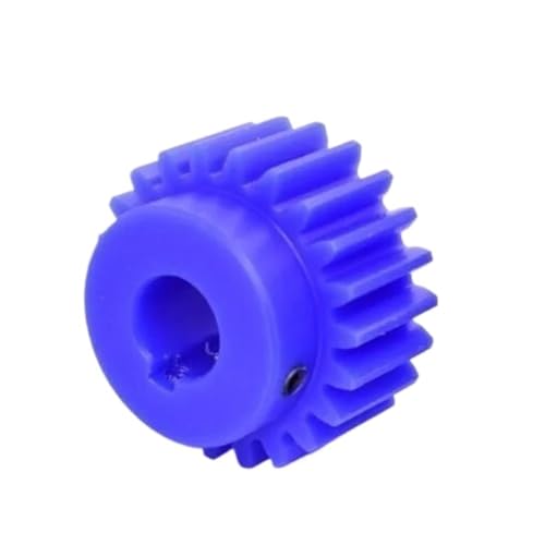 Cylindrical Drive 1pcs 3 Module Cylindrical Gear 16 Teeth Blue Nylon Spur Gear with Step 14mm 15mm 18mm 20mm Keyway Hole Rack Machinery(14mm bore 5mm Keyway)