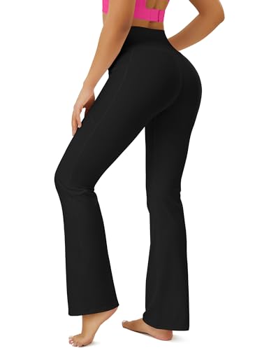 Yoga Pants Women, Flare Leggings for Women with Pockets Crossover High Waisted Bootcut Yoga Pants2