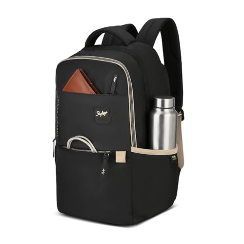 Image of Skybags Transit 17 Inch Compatible Laptop Backpack 29L | 2 Compartments with Quick-Access Front Pocket & Rain Cover | Air-Mesh Back Panel & Side Pocket | Office & Travel Backpack for Men & Women