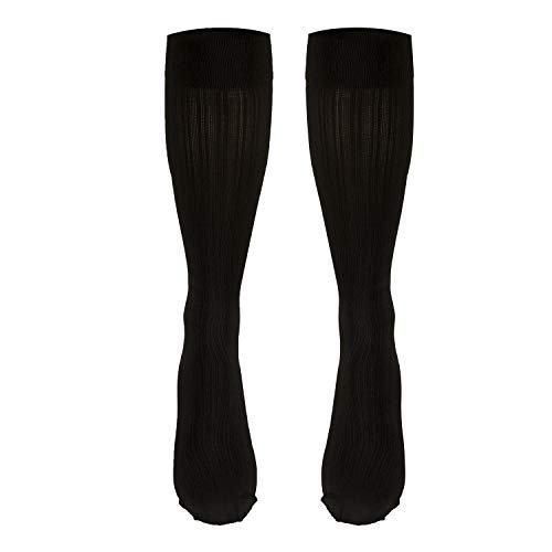 Image of Truform Compression Socks, 15-20 mmHg, Knit Women's Dress Socks, Knee High Over Calf Length