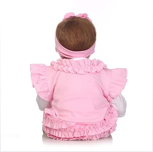 HOMONEY Reborn Puppe, 22 Zoll Silikon Reborn Baby Realistische Modepuppen Für Prinzessin Kinder Geburtstagsgeschenk Bebes Reborn Puppen Spielzeug Für Mädchen – Bild 7