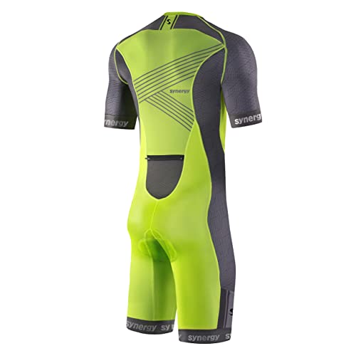 Synergy Triathlon Tri Suit Men’s Elite Short Sleeve Trisuit Cycling