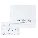 Dimensions : drap housse 74 x 33 cm - drap plat 106 x 88 cm