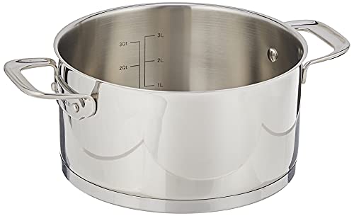 Scanpan Techniq SC54252200 Cooking Pot Without Lid 4 litres, Silver, 22 cm