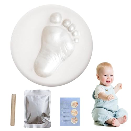 Kit de huella de bebé – arcilla de tamaño estándar | Kit de memoria de alimenticio: fácil de hacer las manos y las huellas de bricolaje para las fotos y las mascotas, que le brindan un
