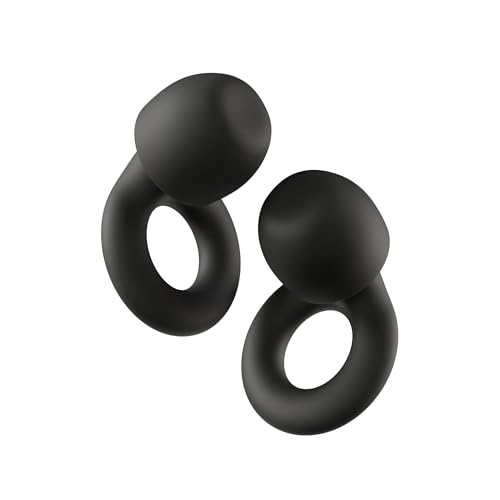 Place Quiet 2-Tapones ultracómodos antirruido, para dormir, concentrarse,viajar,ensibilidad al ruido Protección auditiva flexible | Ajuste personalizable | Reducción del ruido: 24 dB (SNR) NEGRO