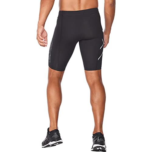 2Xu Core Compression Shorts, Black/Silver, Large #TOP1