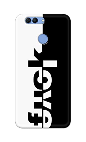 Image of PRINTFIDAA One Words Fukc Love Creative Art Innovative Wonderfull Printed Designer Hard Case for Huawei Nova 2 Plus, BAC-L03, BAC-L21, BAC-L23 Back Cover -(e) RPM1003