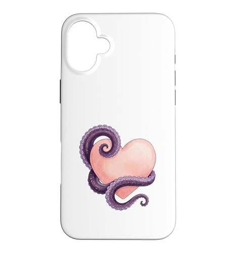 Octopus Heart Tentacle Ocean Love Cute Octopus �X�}�z�P�[�X iPhone 16 Plus �p