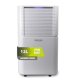 12L/Day Dehumidifier for Mould Removal & Clothes Drying, Extracts Moisture in your Home/Office/Garage, Low Energy Dehumidifier, Removes Damp & Condensation, 24 Hour Timer