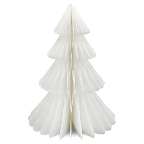 Frau WunderVoll® Papierbaum matt weiß Magnetverschluss Ø22cm H30cm...