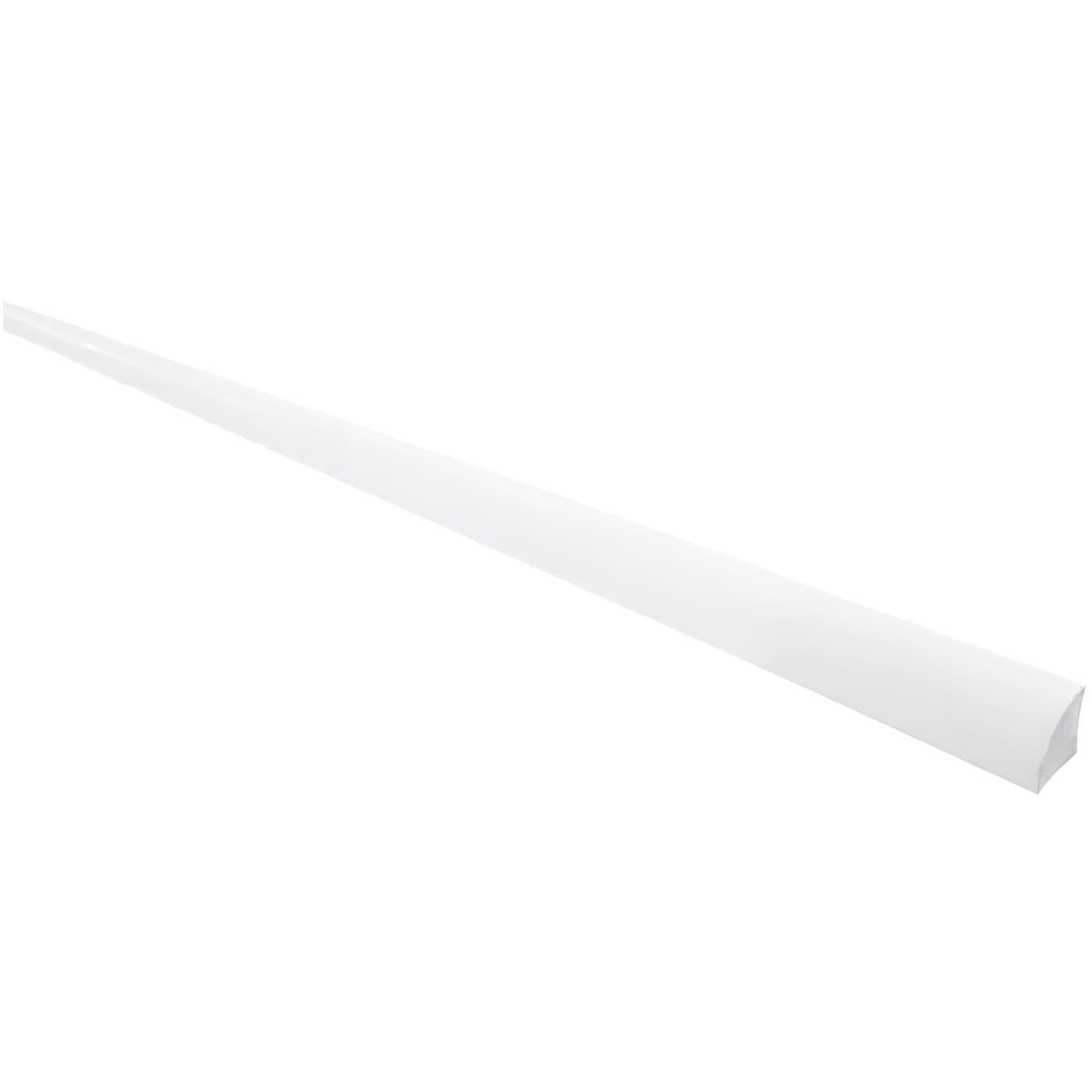 1 metre - Solid PVC Plastic 9mm Quadrant Trim Black, White & Silver Grey Window Door Plastic uPVC Skirting Quadrant Trim - TMW Profiles (White) — image 1