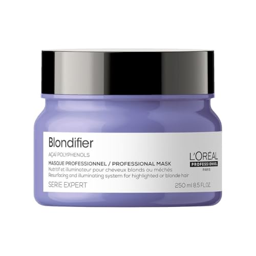 L'Oréal Professionnel, Mascarilla Reparadora e Iluminadora para Pelo con Mechas o Rubio, Blondifier, 250ml
