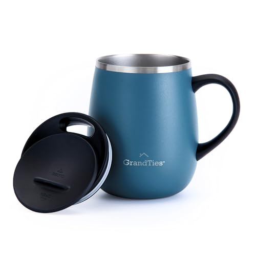 GRANDTIES Insulated Travel Mug with Sliding Lid 16oz