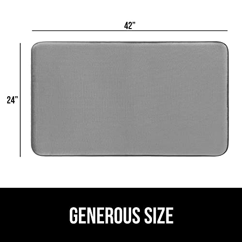 Gorilla Grip Thick Memory Foam Bath Rugs, Soft Absorbent Velvet Bathroom Mats, Durable Dots On Underside, Machine Washable Bathmat, Carpet Rug Room Decor For Shower Floor, 42X24 Mat, Graphite #TOP6