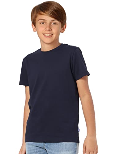 Image of JACK & JONES Solid Cotton Shirt Collar Boys T-Shirt