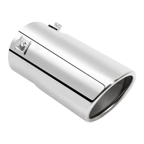 Image of Car Universal Exhaust Tips Stainless Steel Fit 1.75 to 2.5 Inch Car Exhaust Pipe Modification Tail Throat Tail Pipe Steel Exhaust Tips Finish Tailpipe