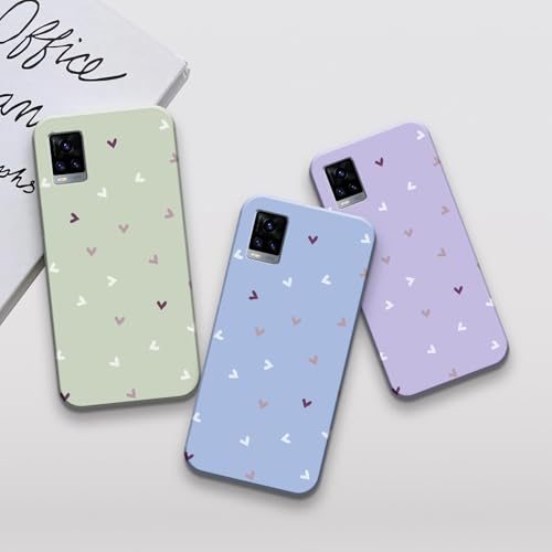 Image of COLORflow Back Cover Compatible with Vivo V20 | Family of Hearts Color Customized Back Cover Compatible with Vivo V20