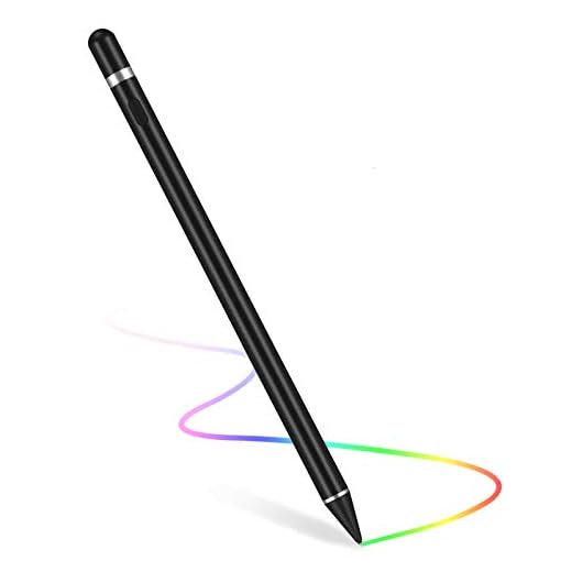 Stylus Pen for Touch Screens, Digital Pen Active Pencil Fine Point Compatible with iPhone iPad and Other Tablets (Black)