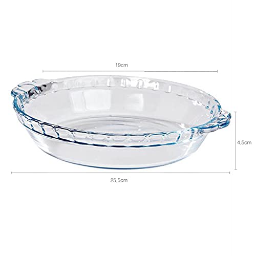 Forma Assadeira Filetada De Vidro Redonda 1,3l Refratário Marinex, Original