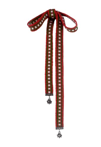 Moschen-Bayern Trachtenband/Trachtenbinder/Trachtenkrawatte/Schieber Herren Schwarz/Rot/Grün