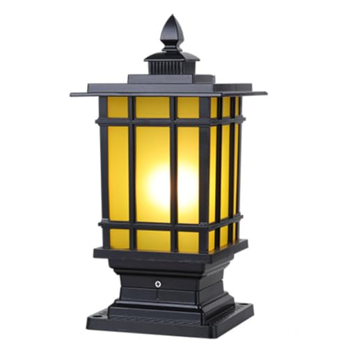 Luminaire industriel avec lanterne en verre jaune et douille E26