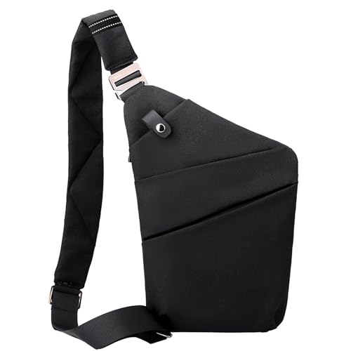 Bolso para Hombres | Portátil Impermeable Grande | para Uso Diario, Camping, Viajes y Senderismo, Negro, Siehe