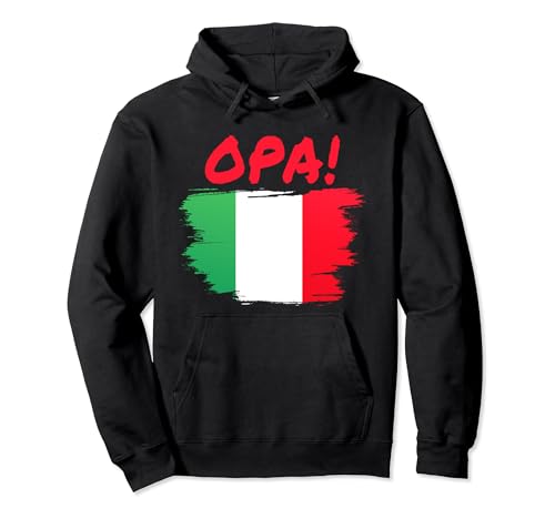 OPA! Funny Traditional Greek Italian Flag Quote Sudadera con Capucha