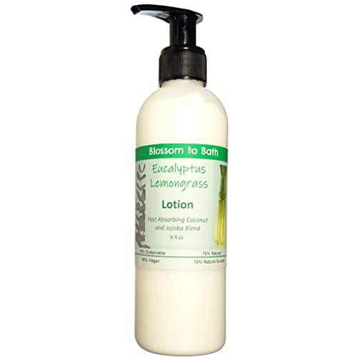 Eucalyptus Lemongrass Lotion (8 Ounce) - Pure Essential Oil Fragrance - Absorbs Quickly With A Herbally Clean Natural Scent #TOP9