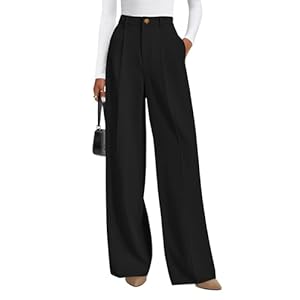 PRETTYGARDEN Womens Wide Leg Dress Pants 2025 Business Casual Flowy Work Palazzo Pants High Waisted Slacks Trousers