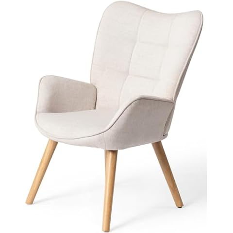 FurnitureR Tufted Wingback Chair Cover