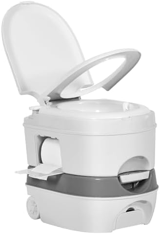 YITAHOME 6.34 Gallon Portable Toilet for Camping, RV Travel Porta Potty Leak-Proof with Press Flush Pump, Paper and Detergent Collection, Rotating Spout for Adults, Boating, Hiking, Trips