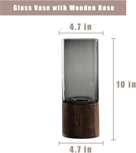 LADFRTYU Pot for Plant Vase en Verre cylindrique séparable – vue 6